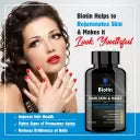 GLOWSIK BIOTIN CAPSULES (90- CAPSULES) with AMINO ACIDS FOR HAIR, NAILS AND SKIN  (1000 mg