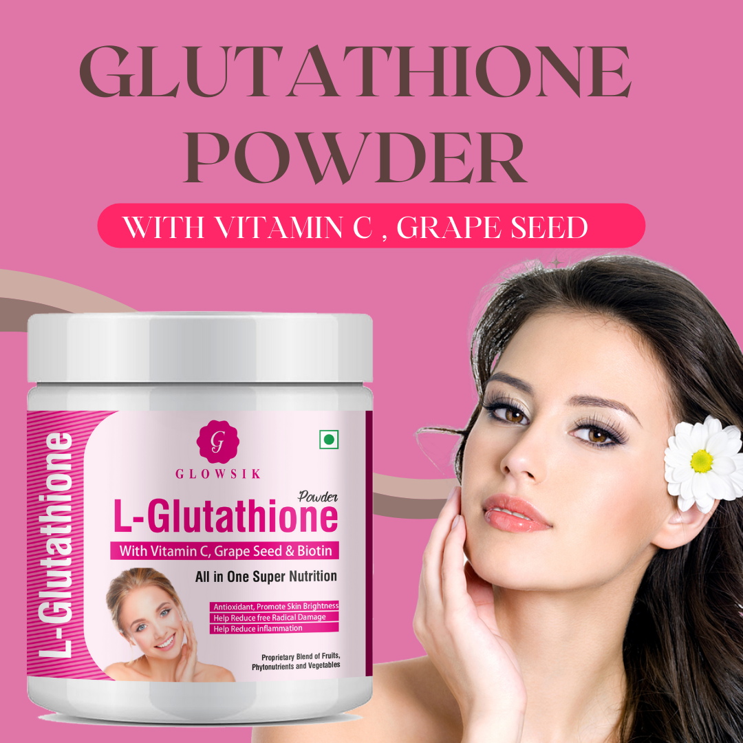 GLOWSIK L-GLUTATHIONE POWDER FOR HEALTHY & GLOWING SKIN WITH PLANT & FRUIT EXTRACT  (300 g)