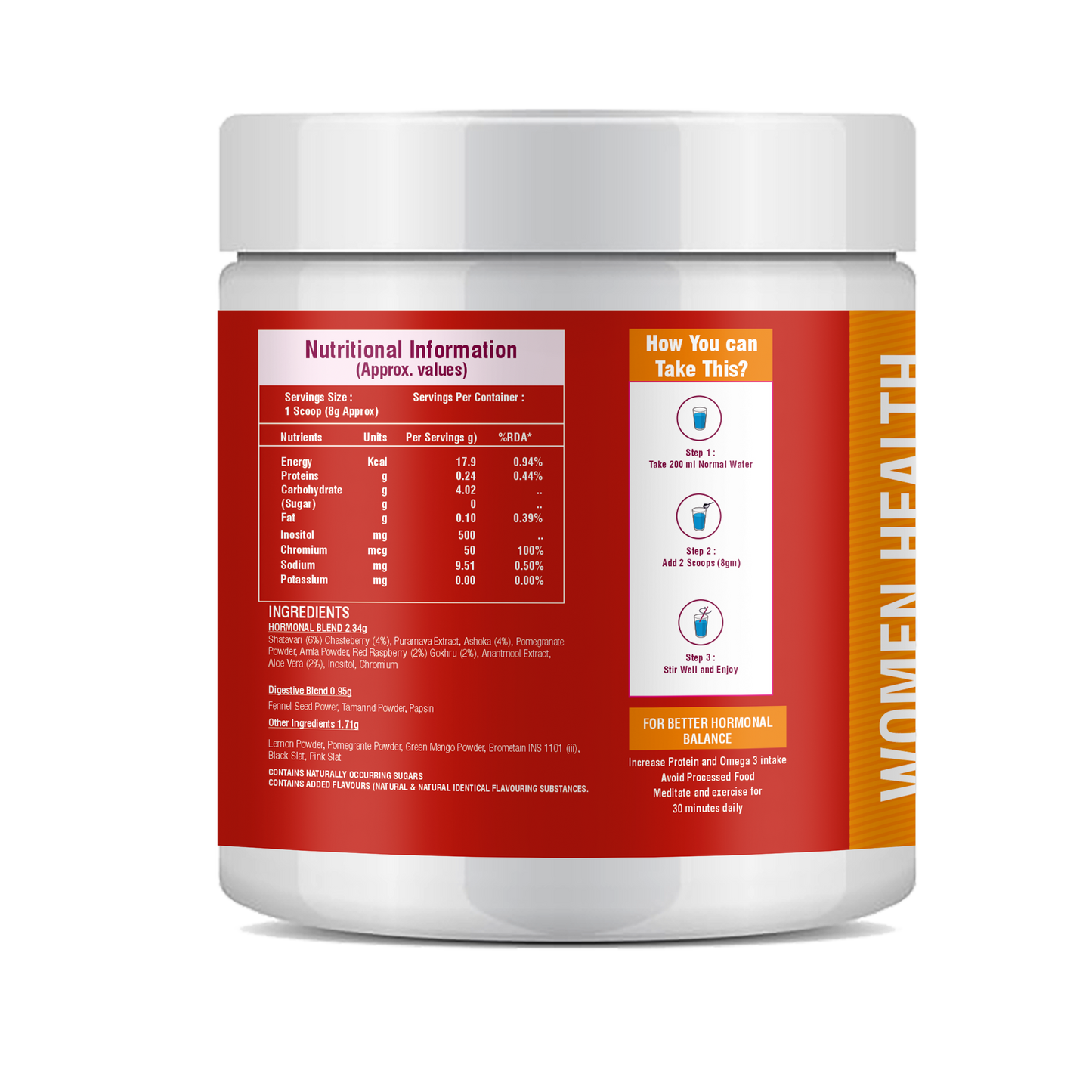 GLOWSIK Plant based WomenHealth for PCOS ,with ChasteBerry,Shatavari for Hormon Balance  (300 g)